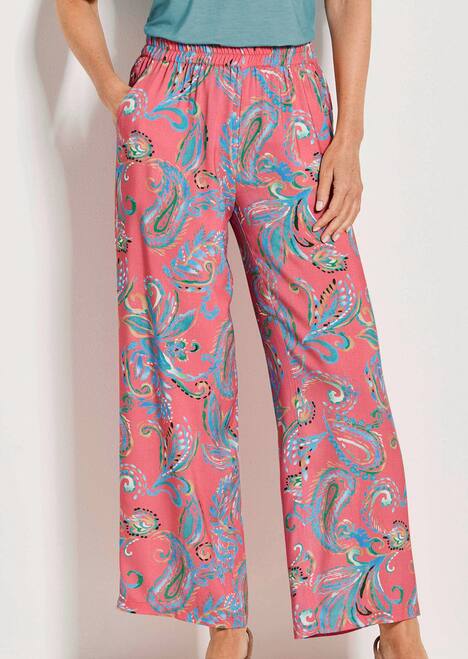 Leichte Sommerhose mit Paisley-Print