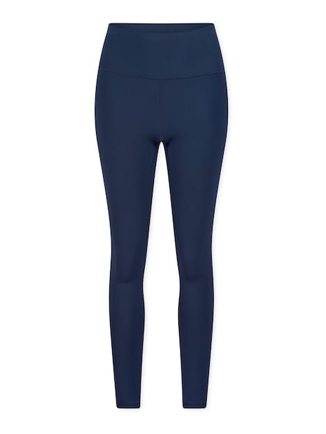 Schiesser Damen Leggings High Waist Doppelripp - Active admiral