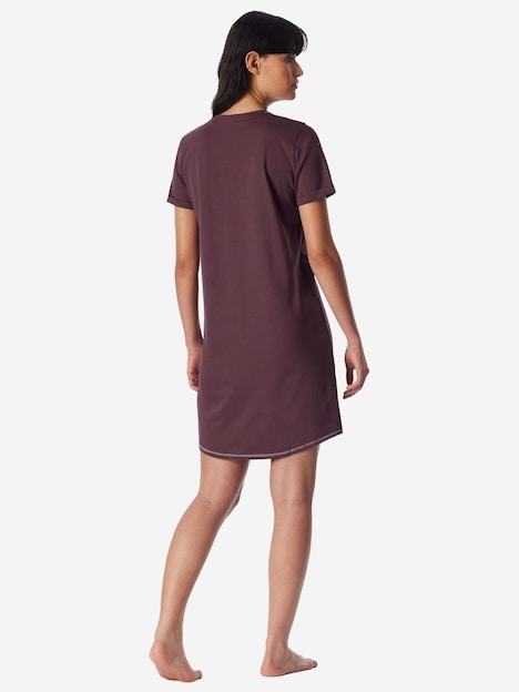 Schiesser Damen Nachthemd Casual Essentials kakaobraun