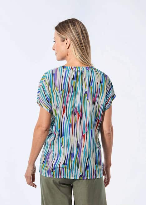 Bluse mit Tunika Ausschnitt