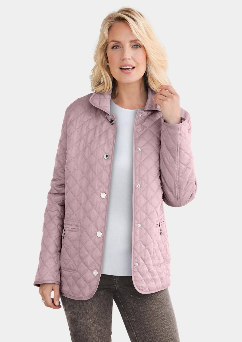 Leichte Jacke mit regelmäßigem Stepp