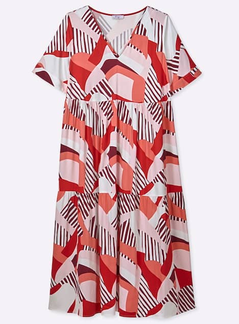 Kleid Kurzarm Ohne Kragen