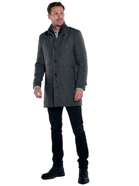 engbers Herren Mantel mit Inlet , Anthrazit