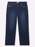 Jeans Jeans mit weitem Bein und Paspelierung Formbund Uni