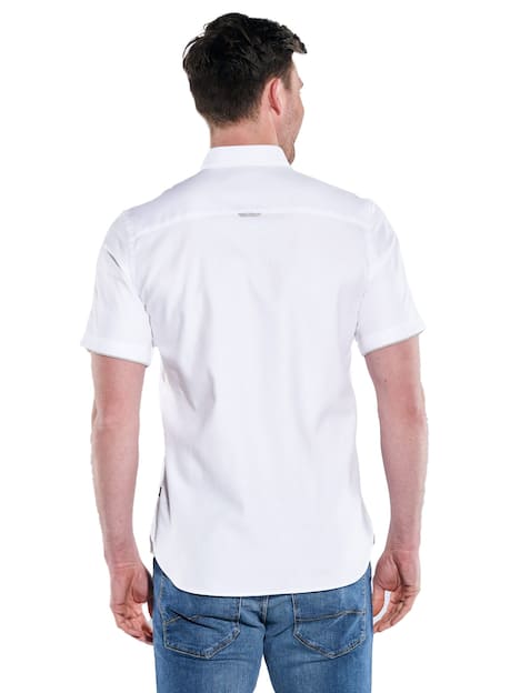 engbers Herren Kurzarm-Hemd uni , Reinweiss