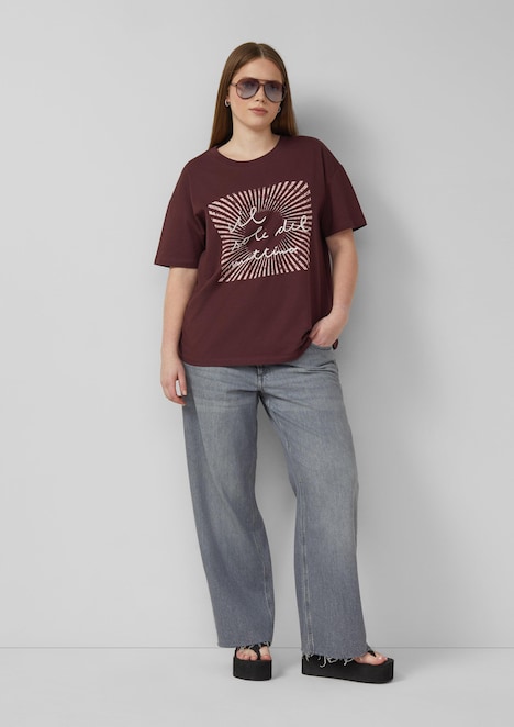 Baumwollshirt mit Frontprint