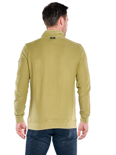 Herren Sweatshirt mit Stehkragen , Hellgruen