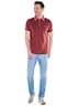 Herren Poloshirt , Rot