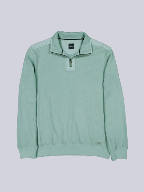 engbers Herren Sweatshirt mit Stehkragen , Petrolblau