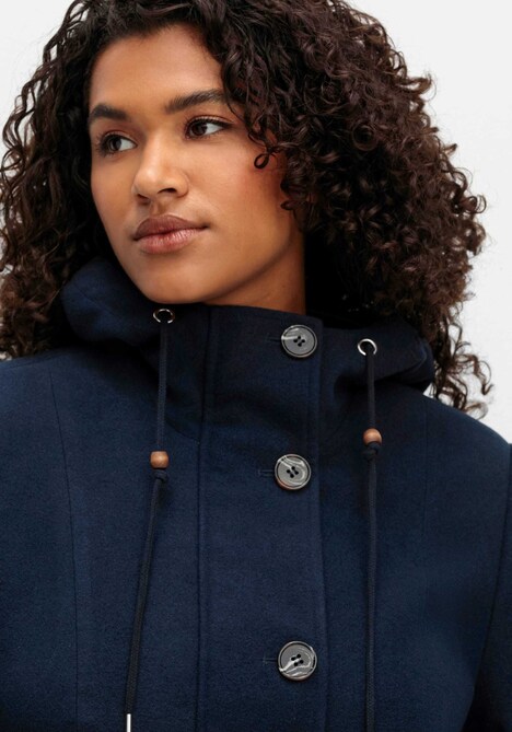 Kurzmantel Uni Ohne Kragen