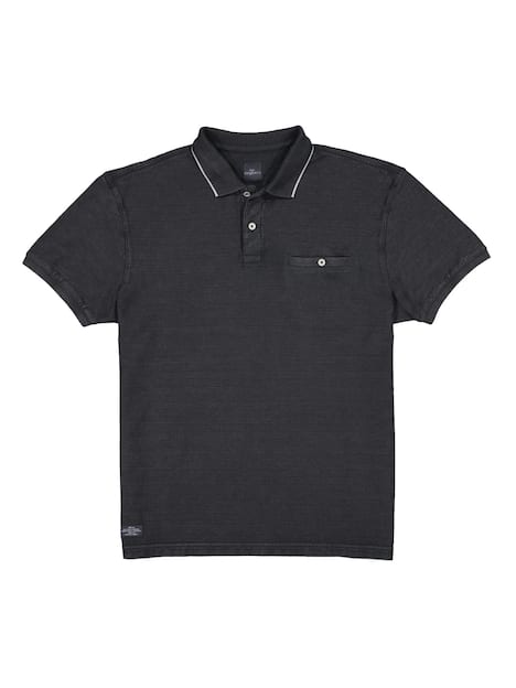 engbers Herren Polo-Shirt gestreift , Anthrazit