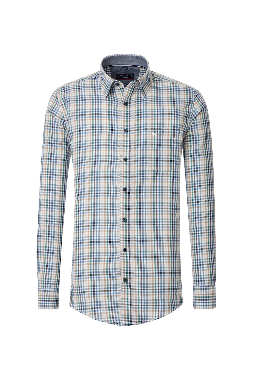 Freizeithemd Langarm kariert Casual Fit