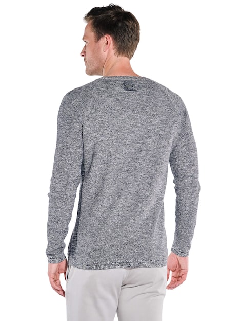 engbers Herren Pullover meliert , Schwarz