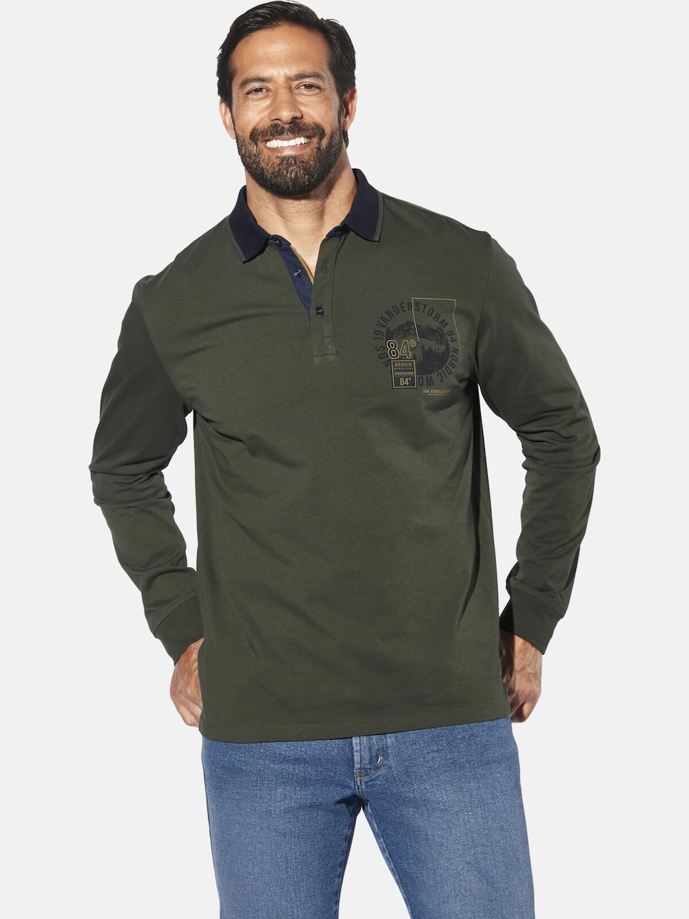 Langarm-Poloshirt OLSLAND