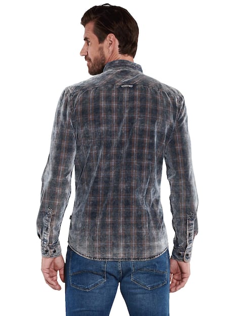 engbers Herren Langarm-Hemd kariert , Rostorange