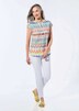 Kurzarm Printbluse für Damen multicolor