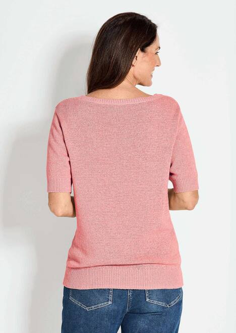 Pullover met verkoelend lintjesgaren