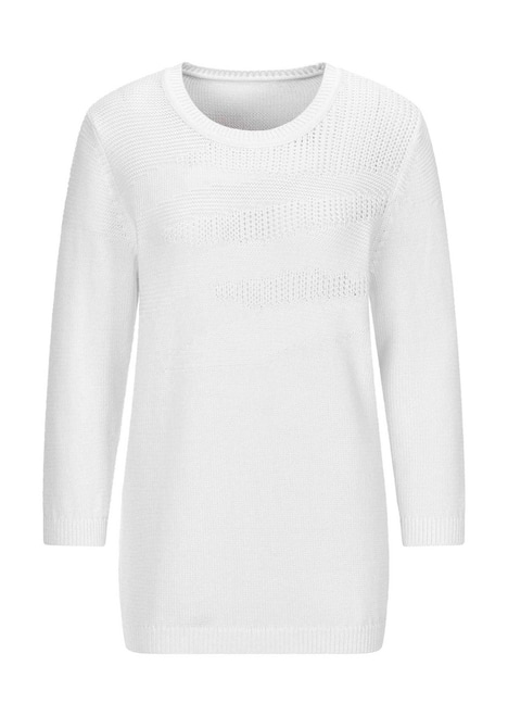 Baumwollpullover mit Struktur