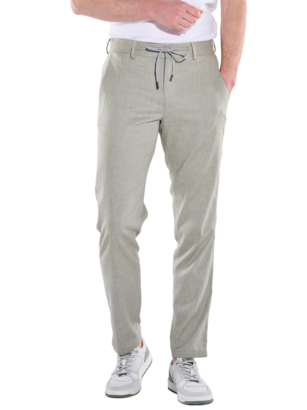 engbers Herren Anzughose slim fit , Hellgruen