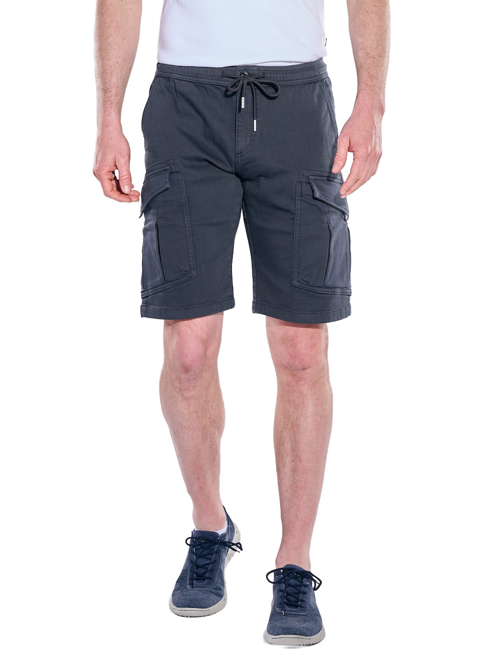 Herren Cargo-Bermuda mit Tunnelzug , Saphirblau