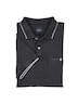 engbers Herren Polo-Shirt gestreift , Anthrazit