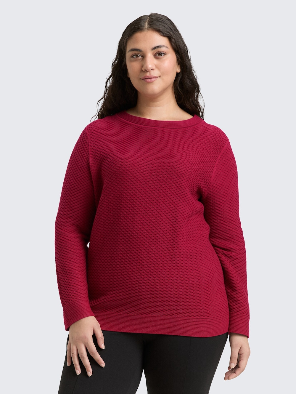 Tom Tailor Women PLUS Pullover & Strickjacken Plus Size - Loose Fit Strickpullover aus Baumwolle