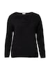 Pullover mit floralem Strickmuster