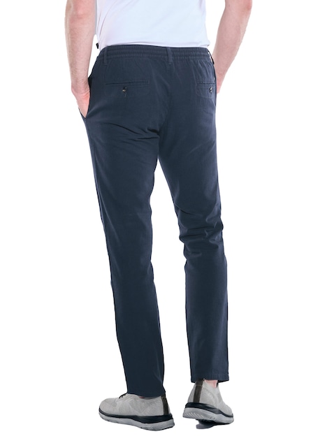 Herren Chino mit Tunnelzug , Marineblau