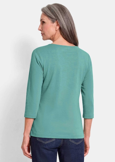 Basic shirt met boothals