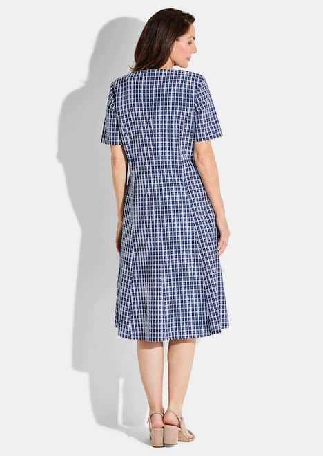 Baumwollkleid mit Karomuster