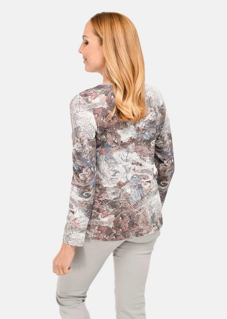 Mooi gedessineerd shirt met fonkelende siersteentjes