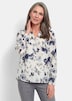 Bloemenprintblouse met V-hals