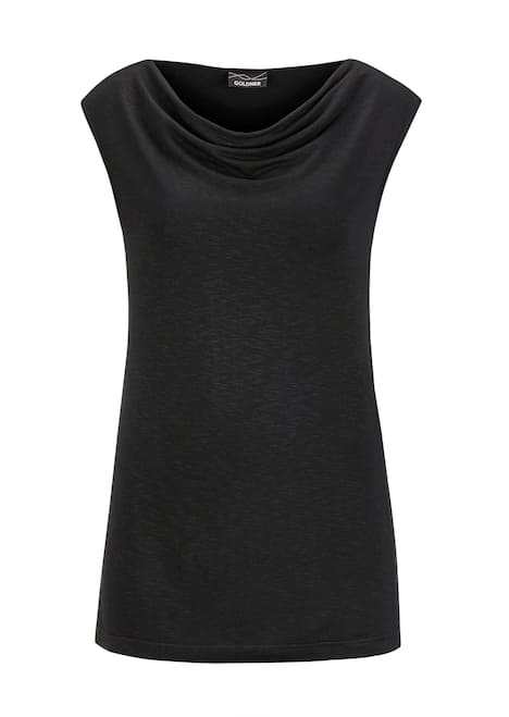 Ärmelloses Top in Viskose-Jersey