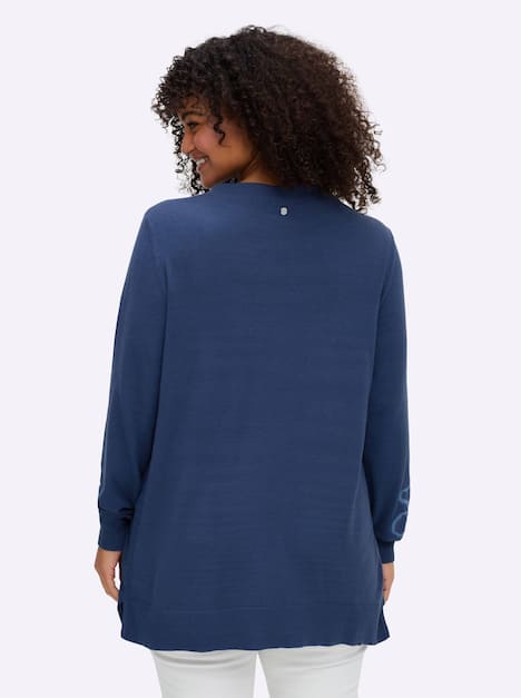 Pullover Langarm Jersey, Intarsien Sonstiges Muster Stehkragen