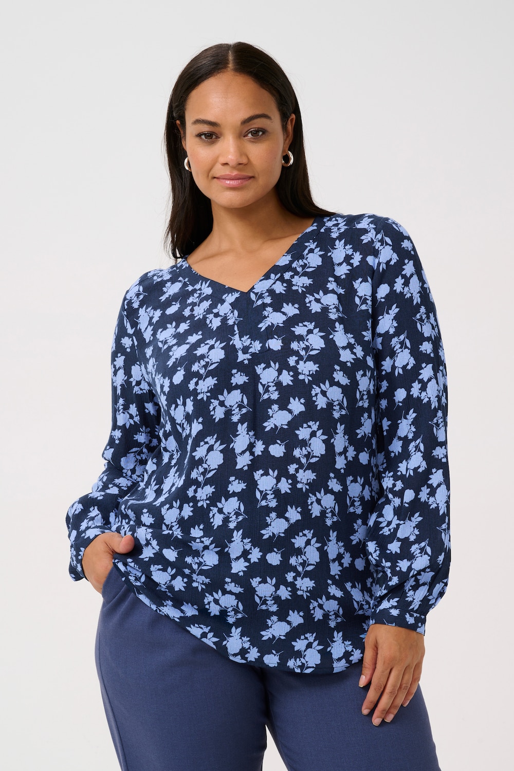 Langarm-Bluse Regular fit