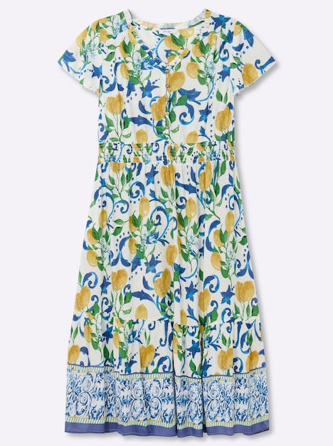 Kleid Kurzarm Ohne Kragen