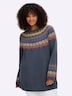 Pullover Langarm Jacquard Ohne Kragen