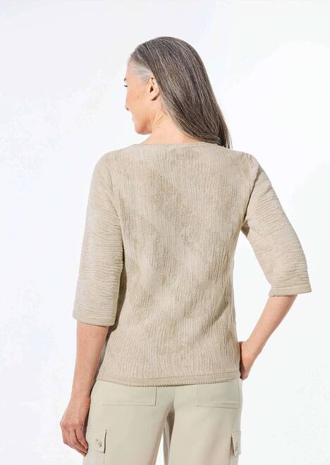 Strickpullover mit U-Boot-Ausschnitt