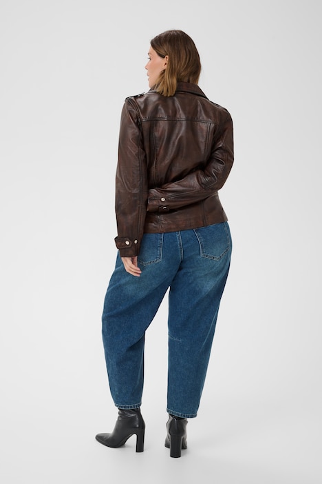 Leren jas Loose fit