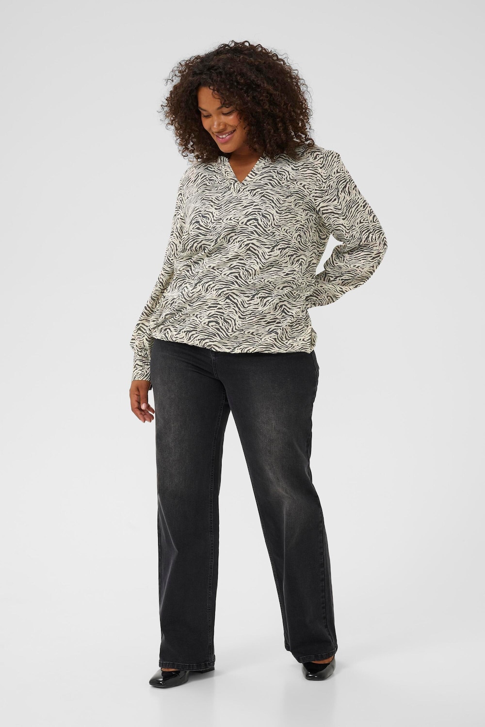 Langarm-Bluse Regular fit