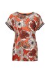 Kurzarm Oberteil mit floralem Design