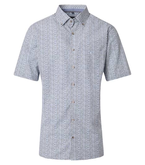 Businesshemd Kurzarm Print Comfort Fit
