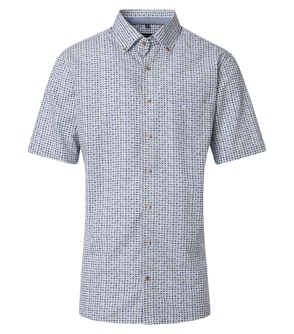 CASAMODA Businesshemd Kurzarm Print Comfort Fit
