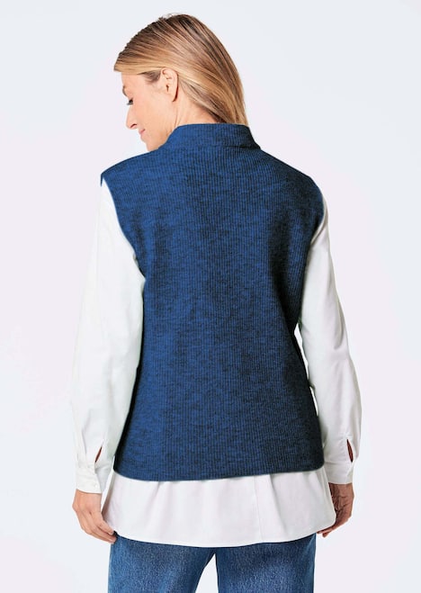 Edler Rippstrick Pullunder, Stehkragen