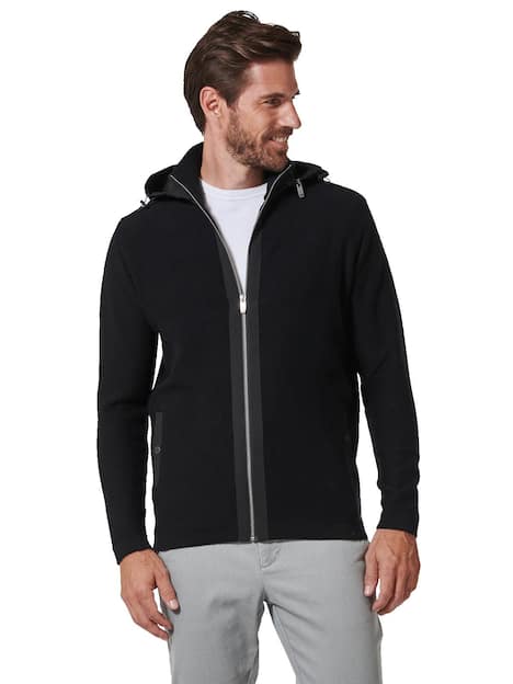 engbers Herren Strickjacke regular , Schwarz