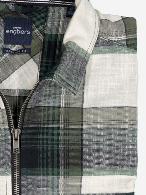 Herren Hemd kariert , Gruen