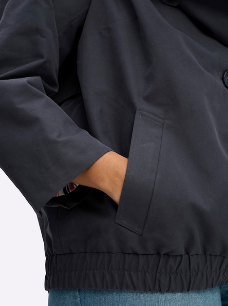 Blouson Langarm Umlegekragen