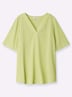 Halbarm-Bluse Kurzarm Ohne Kragen