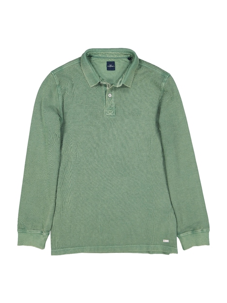 Herren Poloshirt langarm , Gruen