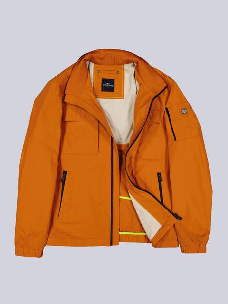 engbers Herren Jacke mit eingelassener Kapuze , Dunkelorange